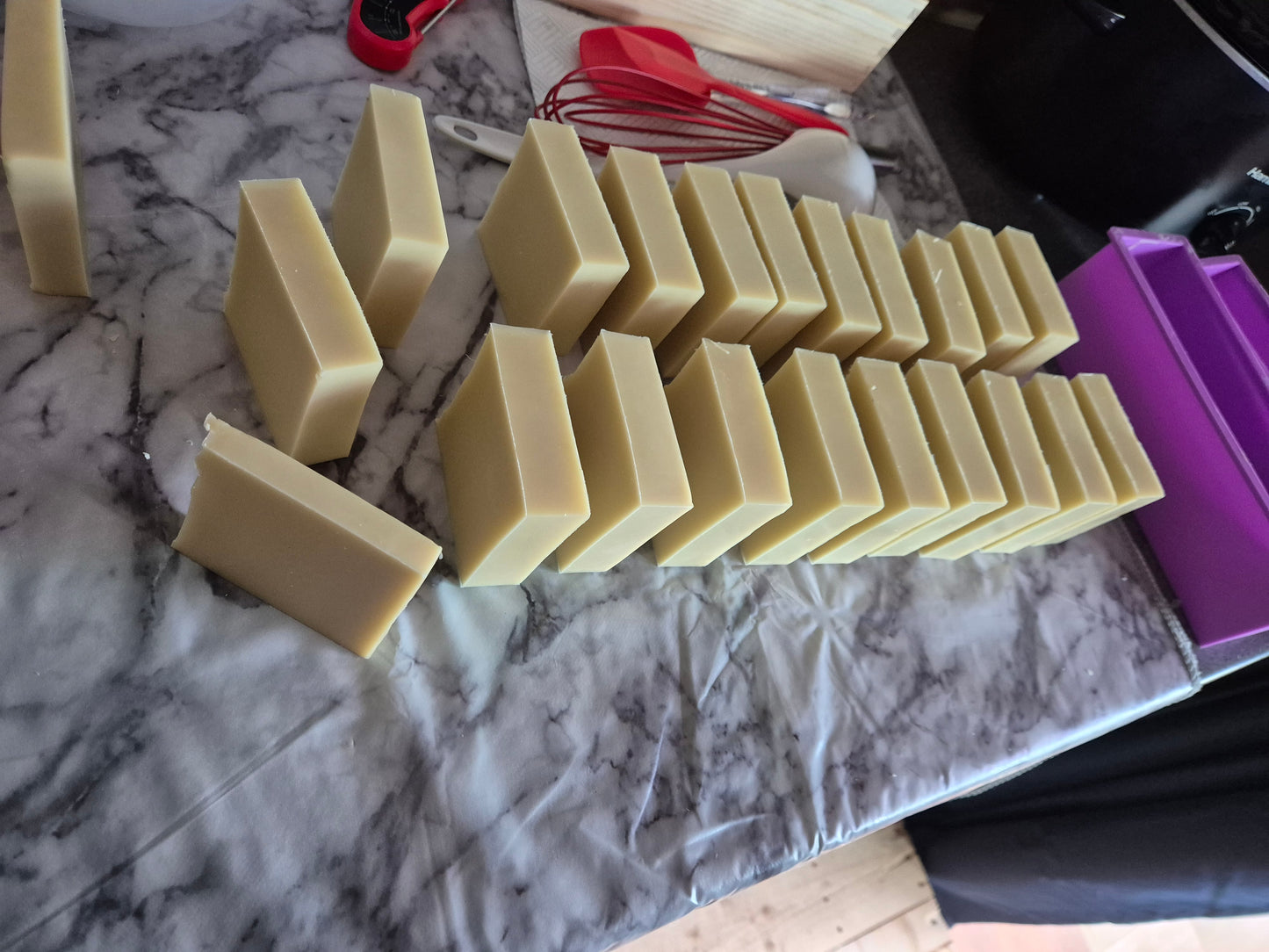 All Natural Olive Oil & Coconut Soap Bar, handmade, Lemon & Clay