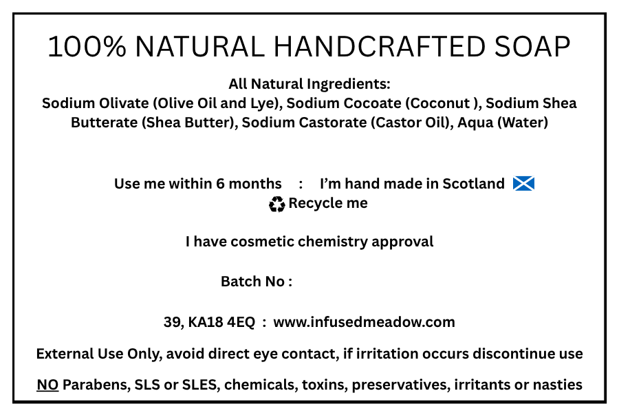 All Natural Olive Oil & Coconut Soap Bar, handmade, unscented