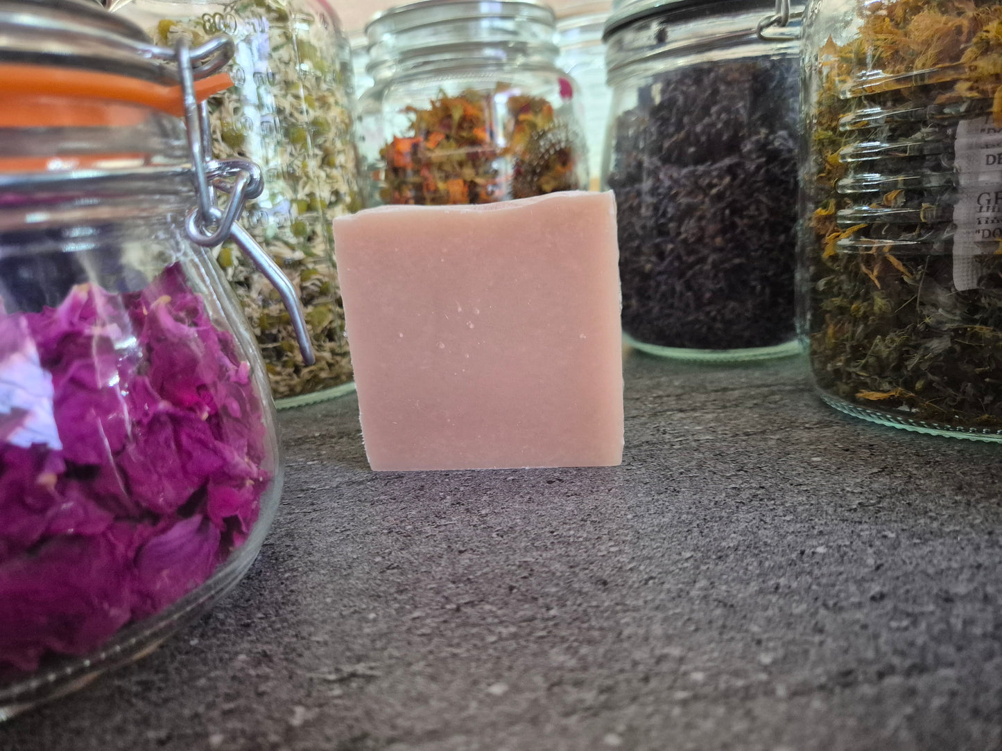 Lux Tallow Soap Bar, handmade, all natural, Rose and Pink Clay