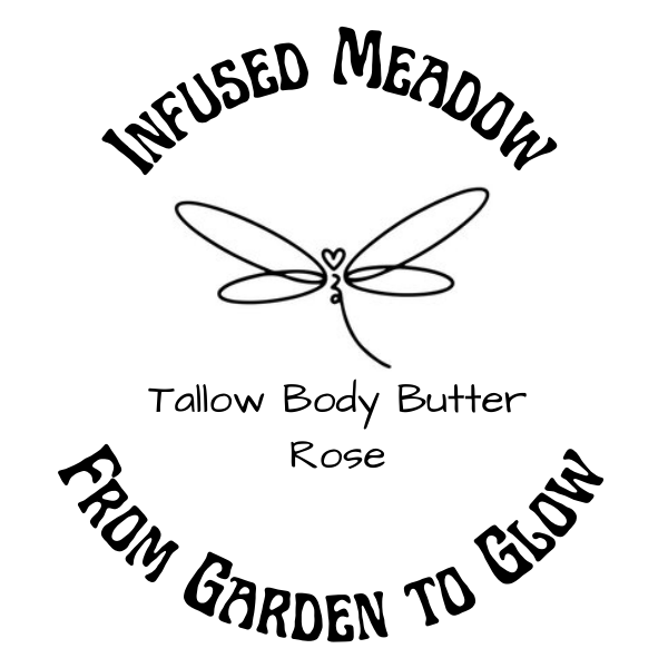 Whipped tallow body butter, Rose, all natural, suitable for all skin types